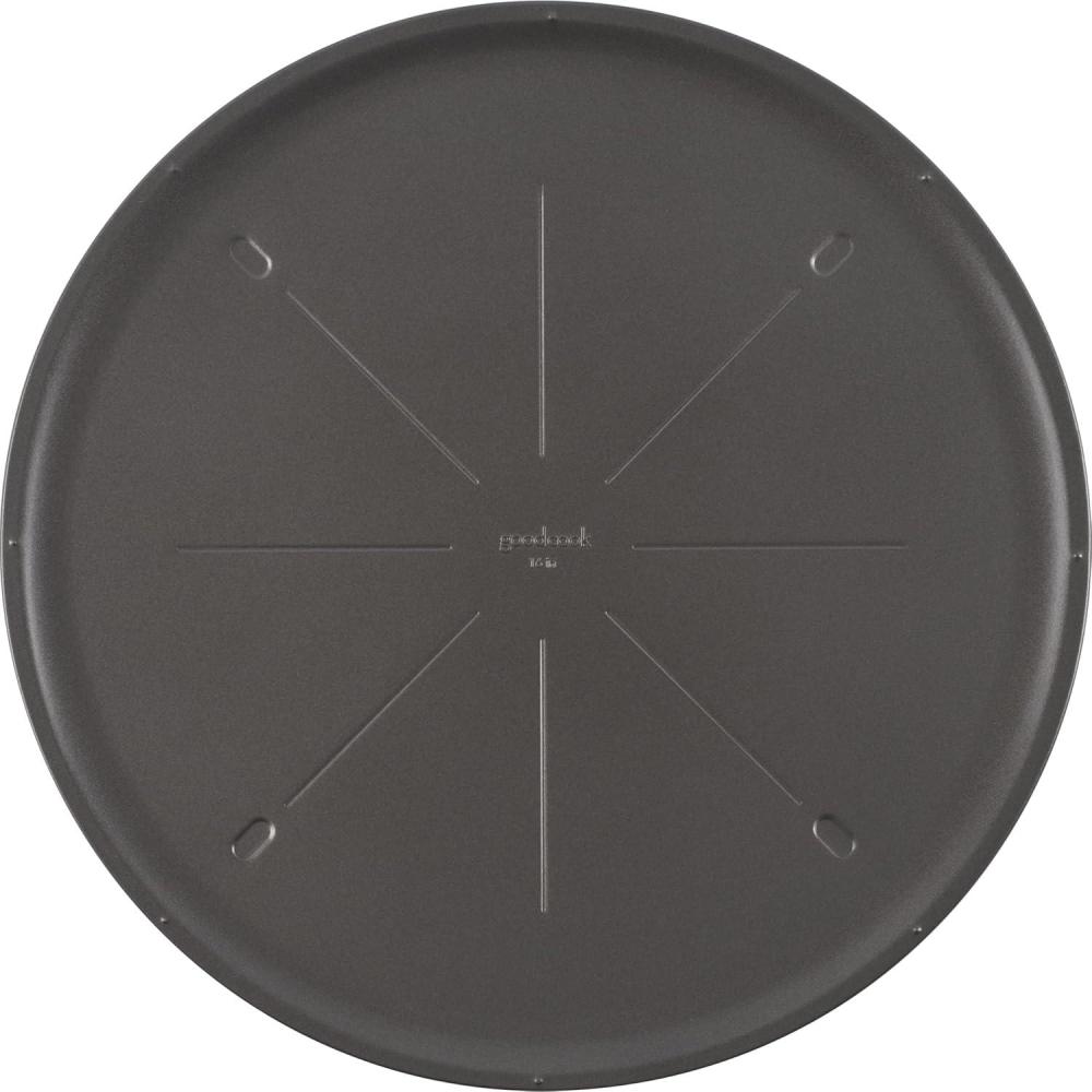 imageGoodCook Everyday Set of 2 Nonstick Steel 10quot Personal Pizza Pans Set Gray16Inch