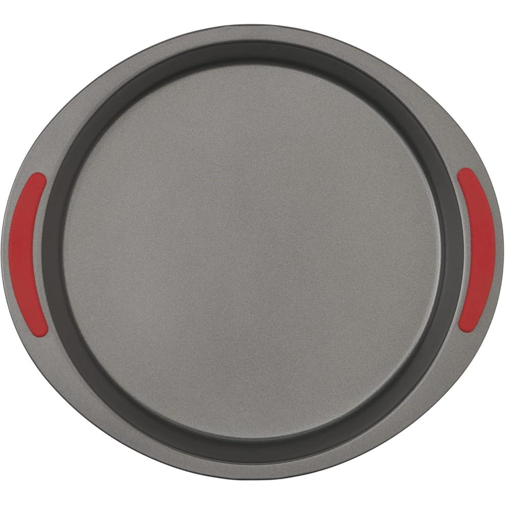 imageGoodCook MegaGrip 9quot Round Nonstick Steel Cake Baking Pan with Silicone Grip Handles Gray