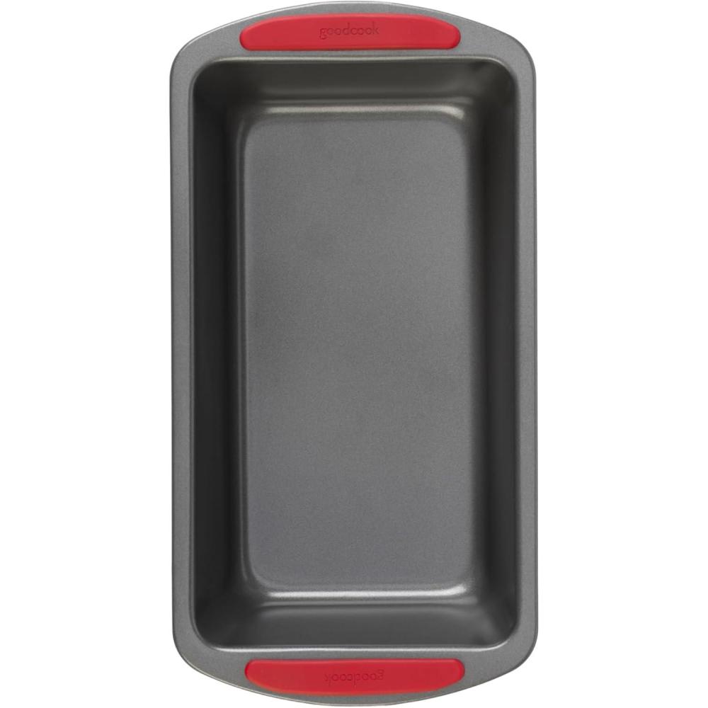 imageGoodCook MegaGrip 9quot x 5quot Nonstick Steel Bread Loaf Pan with Silicone Grip Handles Gray