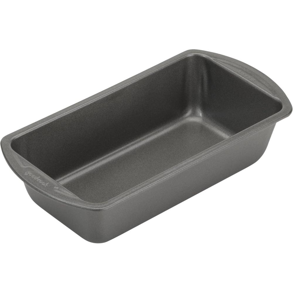 imageGoodCook Nonstick Loaf Pan HeavyDuty Steel Bakeware with EasyClean NonStick Coating Oven ampamp Dishwasher Safe Pan for Meatloaf Breads Cakes Brownies Lasagnas Casseroles ampamp More 8 x 4Inch Gray