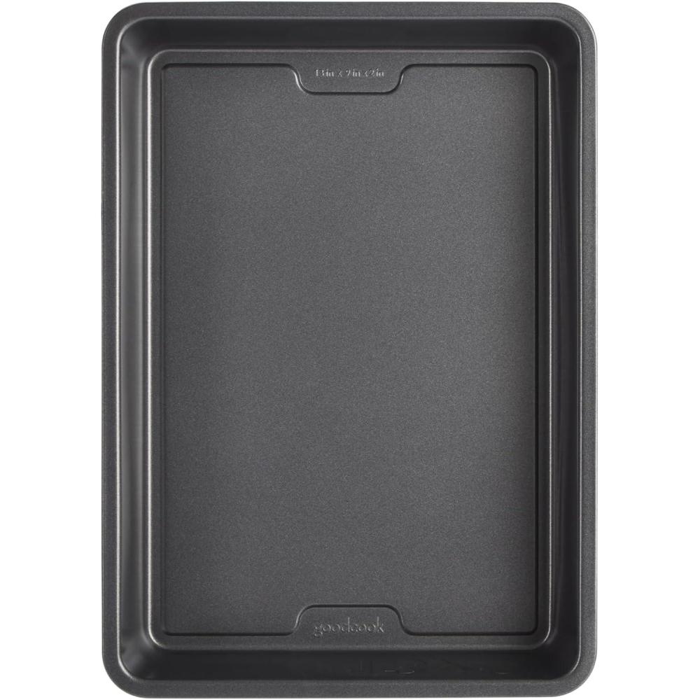 imageGoodCook PRO Oblong Baking Pan Nonstick Warp ampamp ScratchResistant DishwasherSafe Carbon Steel Construction for Even Baking Oven Safe to 480F 9 x 13Inch Gray