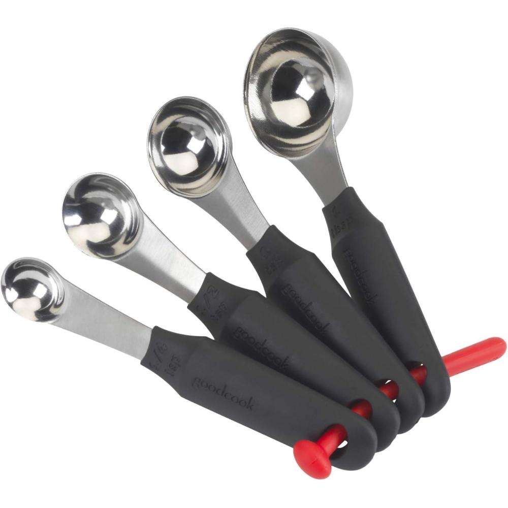 imageGoodCook Touch 4Piece Stainless Steel Assorted Measuring Spoon Set