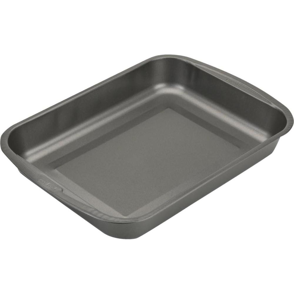imageGoodcook 04048 Metal Utensil Nonstick Roast Pan Easy Clean Dishwasher Safe 115 Inch x 155 Silver115 x 155