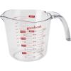 BRADSHAW INTERNATIONAL 19864 2Cup Plastic Measuring Cup(Clear & Red)