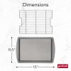 GoodCook 15” x 10.5” Nonstick Carbon Steel Baking Pan & Raised Wire Rack – Pizza Crisper, Crispy Bacon, Multipurpose Cooking Sheet Pan, Cooling Rack, Kitchen Cookware Set, Dishwasher Safe(15×10.5)