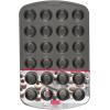 GoodCook 24-Cup Mini Nonstick Steel Muffin and Cupcake Pan, 24-Cup Bite-Size Muffin Pan with 1-7/8″ Cups, Gray