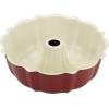 GoodCook Everyday Nonstick Steel Fluted Tube Pan , 9.5″, White and Red