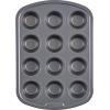 GoodCook Everyday Nonstick Steel Mini Muffin Pan , 12 cup, Gray