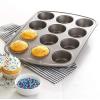 GoodCook Everyday Nonstick Steel Muffin Pan, 12 cup, Gray