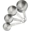 GoodCook Gourmet Measuring Cup Set, Stainless Steel 4-pc., 1/4, 1/3, 1/2, 1 Cup etched measurements