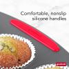 GoodCook MegaGrip 12-Cup Muffin Pan with Silicone Grip Handles Perfect for Cupcakes Durable Heavy-Gauge Steel Construction Scratch-Resistant Nonstick Coating, 15.5×10.5-Inch, Gray(12-Cup)