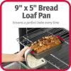 GoodCook MegaGrip 9″ x 5″ Nonstick Steel Bread Loaf Pan with Silicone Grip Handles, Gray
