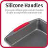 GoodCook MegaGrip Baking Pan with Silicone Grip Handles Square Non-Stick Heavy-Gauge Steel Cake Pan Baking Dish for Brownies Bread Cake Baked Goods & More, Dishwasher Safe, 8×8-Inch,
