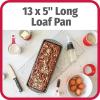 GoodCook Nonstick Loaf Pan Extra-Large Heavy-Duty Steel Bakeware with Easy-Clean Non-Stick Coating, Oven & Dishwasher Safe Pan for Meatloaf Breads Cakes Lasagnas Casseroles & More, 13 x 5-Inch, Gray
