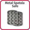 GoodCook Nonstick Steel 12-Cup Muffin Pan, Gray, Set of 2