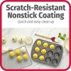 GoodCook Nonstick Steel 12-Cup Muffin Pan, Gray, Set of 2