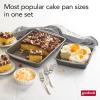GoodCook Nonstick Steel 8″ x 8″ and 13″ x 9″ Baking Pan Set, Gray