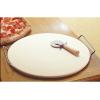 GoodCook Oven to Table Ceramic Stoneware Pizza Stone with Metal Rack, 14.75″, White