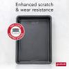 GoodCook PRO Oblong Baking Pan Nonstick Warp & Scratch-Resistant Dishwasher-Safe Carbon Steel Construction for Even Baking Oven Safe to 480°F, 9 x 13-Inch, Gray