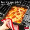 GoodCook PRO Oblong Baking Pan Nonstick Warp & Scratch-Resistant Dishwasher-Safe Carbon Steel Construction for Even Baking Oven Safe to 480°F, 9 x 13-Inch, Gray