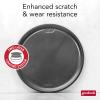 GoodCook PRO Pizza Pan Nonstick Warp & Scratch-Resistant Dishwasher-Safe Carbon Steel Construction for Even Baking Oven Safe to 480°F, 16-Inch, Gray