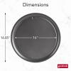 GoodCook PRO Pizza Pan Nonstick Warp & Scratch-Resistant Dishwasher-Safe Carbon Steel Construction for Even Baking Oven Safe to 480°F, 16-Inch, Gray