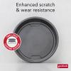 GoodCook PRO Round Cake Pan Nonstick Warp & Scratch-Resistant Dishwasher-Safe Carbon Steel Construction for Even Baking Oven Safe to 480 Degrees F, 9-Inch Round, Gray