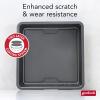 GoodCook PRO Square Cake Pan Nonstick Warp & Scratch-Resistant Dishwasher-Safe Carbon Steel Construction for Even Baking Oven Safe to 480°F, 9 x 9-Inch, Gray