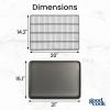 GoodCook Set of 2 Everyday Nonstick XL Cookie Sheet and XL Cooling Grid, Gray