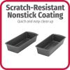 GoodCook Set of 2 Extra Large 13″ x 5″ Nonstick Steel Bread Loaf Pans, Gray – Set of Two Loaf Pans, Even Heat Distribution, Scratch-Resistant Nonstick Coating, Durable Construction, Easy to Clean