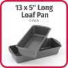 GoodCook Set of 2 Extra Large 13″ x 5″ Nonstick Steel Bread Loaf Pans, Gray – Set of Two Loaf Pans, Even Heat Distribution, Scratch-Resistant Nonstick Coating, Durable Construction, Easy to Clean