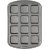 GoodCook 12-Cavity Nonstick Steel Mini Bite-Size Dessert Bar Pan, Gray(Bite Size Dessert Bar Pan)