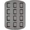 GoodCook 12-Cavity Nonstick Steel Mini Bite-Size Dessert Bar Pan, Gray(Mini Bite Size Loaf Pan)