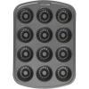 GoodCook 12-Cavity Nonstick Steel Mini Bite-Size Dessert Bar Pan, Gray(Mini Flute Cake Pan)