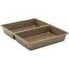 GoodCook 9×13-Inch Nonstick Divided Baking Pan – 2-in-1 Textured Oblong Scratch-Resistant Carbon Steel for Meal Prepping & Sheet-Pan Dinners(14.85″ x 11.85″ x 2″)