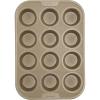 GoodCook BestBake Nonstick Textured Carbon Steel Muffin Pan, 12cp, Bronze