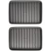 GoodCook Everday Nonstick Carbon Steel 15” x 21” Baking Sheet Set, 2 Pack – Extra-Large Carbon Steel Cooking Pans, Bakeware Set, Cookie Sheets for Baking, Oven Pan Set(9″ x 6″ (2- Piece Set) w/ Rack)