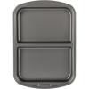 GoodCook Everyday Divided Baking Pan 1.5-Inch Deep 2-Section Non-Stick Scratch-Resistant Carbon Steel Construction for Meal Prepping & Sheet Pan Dinners, 11×15-Inch, Gray(11x16x1-Inch)