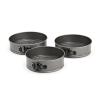 GoodCook Everyday Nonstick Steel 3pc Springform Set, 8.5″, 9.5″, 10.25″, Gray
