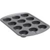 GoodCook Everyday Nonstick Steel Mini Muffin Pan , 12 cup, Gray