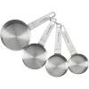 GoodCook Gourmet Measuring Cup Set, Stainless Steel 4-pc., 1/4, 1/3, 1/2, 1 Cup etched measurements