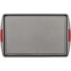 GoodCook MegaGrip Set of 3 Nonstick Steel Multipurpose Cookie Sheets with Silicone Grip Handles, Gray(17 x 11-Inch)