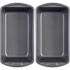 GoodCook Nonstick Loaf Pan 9 x 5-Inch Heavy-Duty Steel Bakeware with Easy-Clean Non-Stick Coating, Oven & Dishwasher Safe Pan for Meatloaf Breads Lasagnas Casseroles & More, Set of 2, Gray(1)