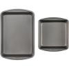 GoodCook Nonstick Steel 8″ x 8″ and 13″ x 9″ Baking Pan Set, Gray