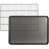 GoodCook Set of 2 Everyday Nonstick XL Cookie Sheet and XL Cooling Grid, Gray