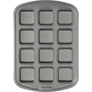 GoodCook 12-Cavity Nonstick Steel Mini Bite-Size Dessert Bar Pan, Gray(Bite Size Dessert Bar Pan)
