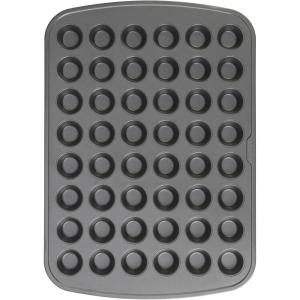GoodCook 48-Cup Nonstick Steel Mini Cupcake and Muffin Pan, Gray