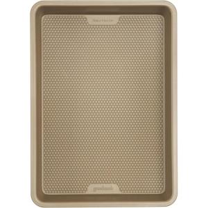 GoodCook 9×13-Inch Nonstick Divided Baking Pan – 2-in-1 Textured Oblong Scratch-Resistant Carbon Steel for Meal Prepping & Sheet-Pan Dinners(9″ x 13″ Cake Pan)