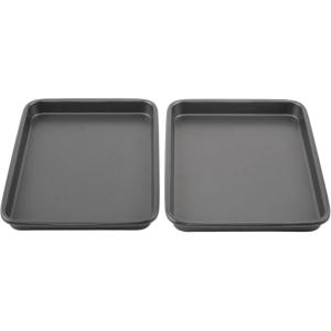 GoodCook Everday Nonstick Carbon Steel 15” x 21” Baking Sheet Set, 2 Pack – Extra-Large Carbon Steel Cooking Pans, Bakeware Set, Cookie Sheets for Baking, Oven Pan Set(9″ x 6″ (2- Piece Set))
