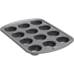 GoodCook Everyday Nonstick Steel Mini Muffin Pan , 12 cup, Gray